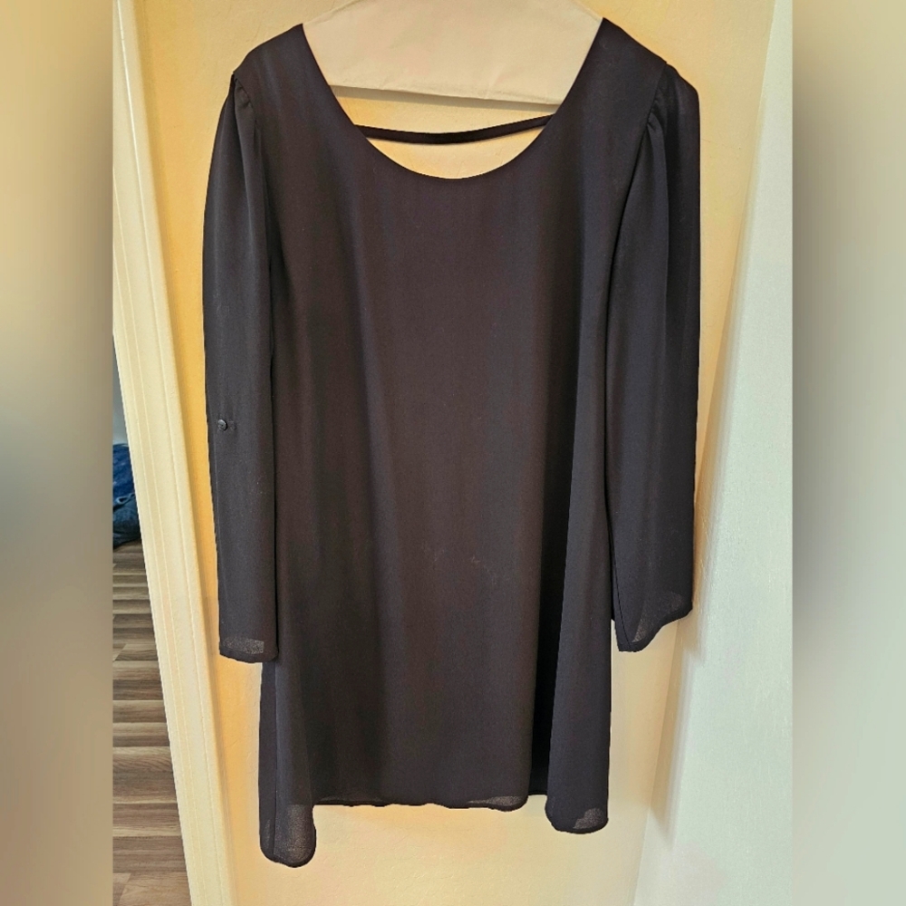 Elegant Black Long Sleeve Dress